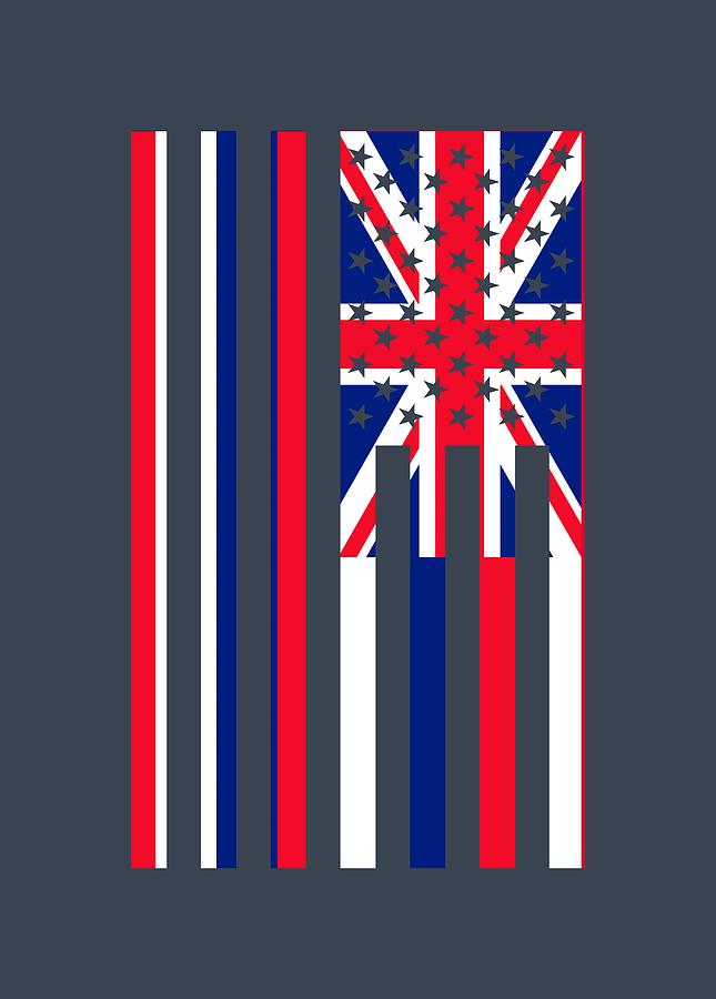 Hawaii State Flag Graphic USA Styling Digital Art by Garaga Designs