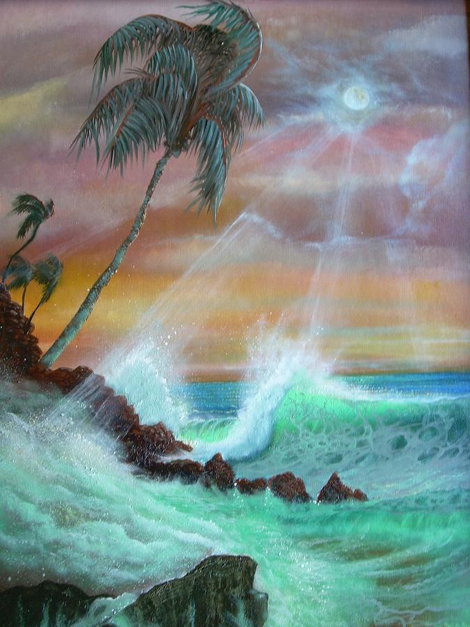 Hawaii Sunset Painting by Leland Castro
