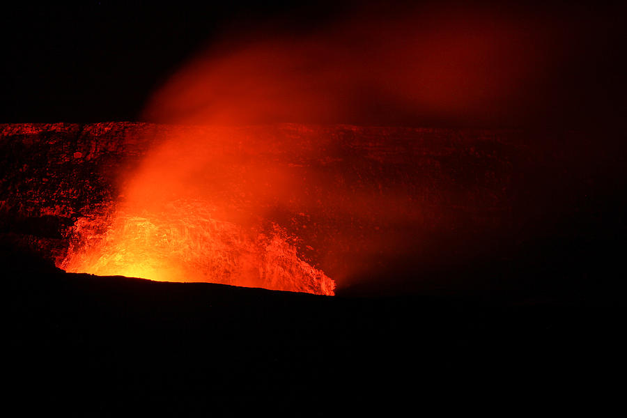 Hawaii Volcano At Night Photograph by Andrew Presser | Fine Art America