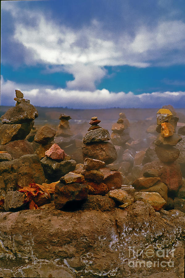 Hawaii Volcanoes Nat Park Kilauea vents altars big island Hawaii Photograph by Tom Jelen