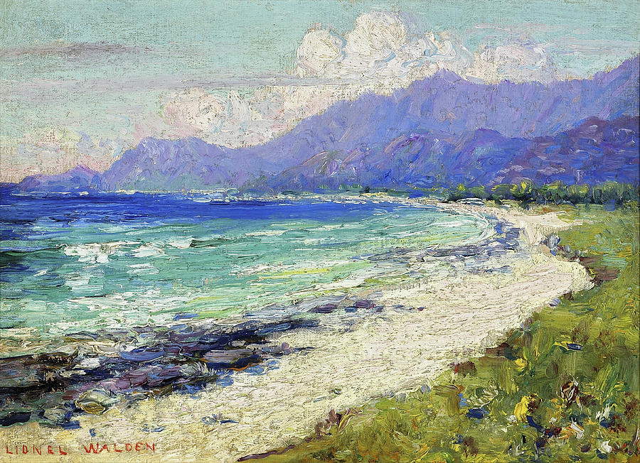 Hawaiian coastal scene Painting by Lionel Walden