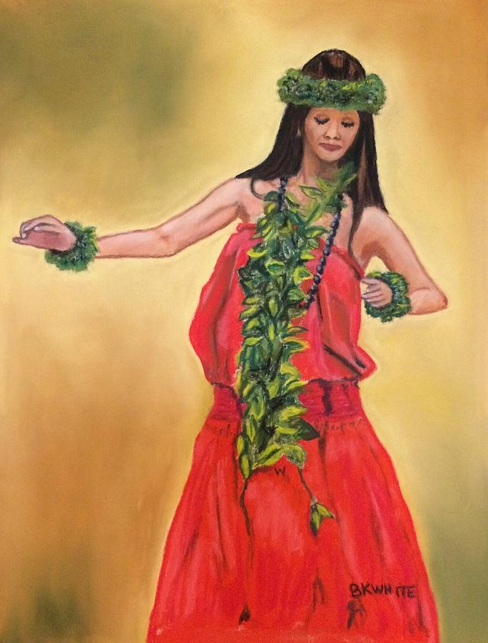 Hawaiian Dancer Painting by Brian White