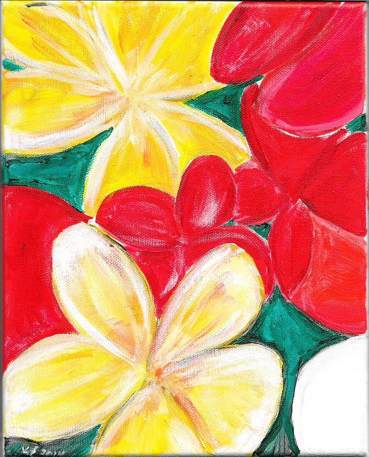 Hawaiian Flowers Painting by Kathy Eckdahl - Fine Art America