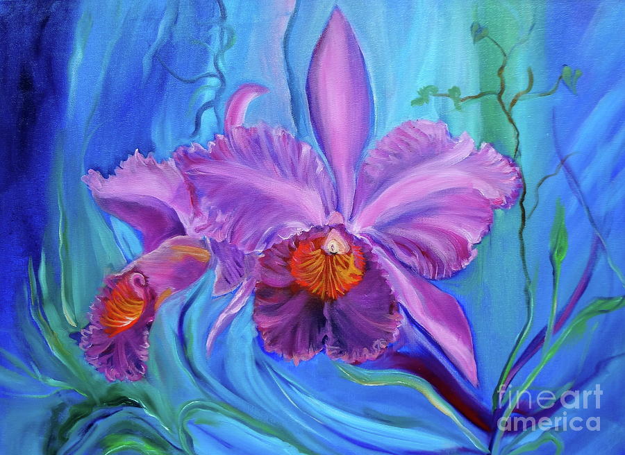 Hawaiian Orchid   Painting by Jenny Lee