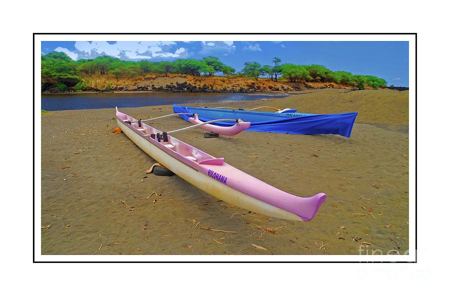 Hawaiian Outigger Canoes Ver 4 Photograph by Larry Mulvehill