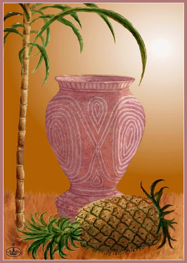 Hawaiian Pineapple Painting by Ron Chambers
