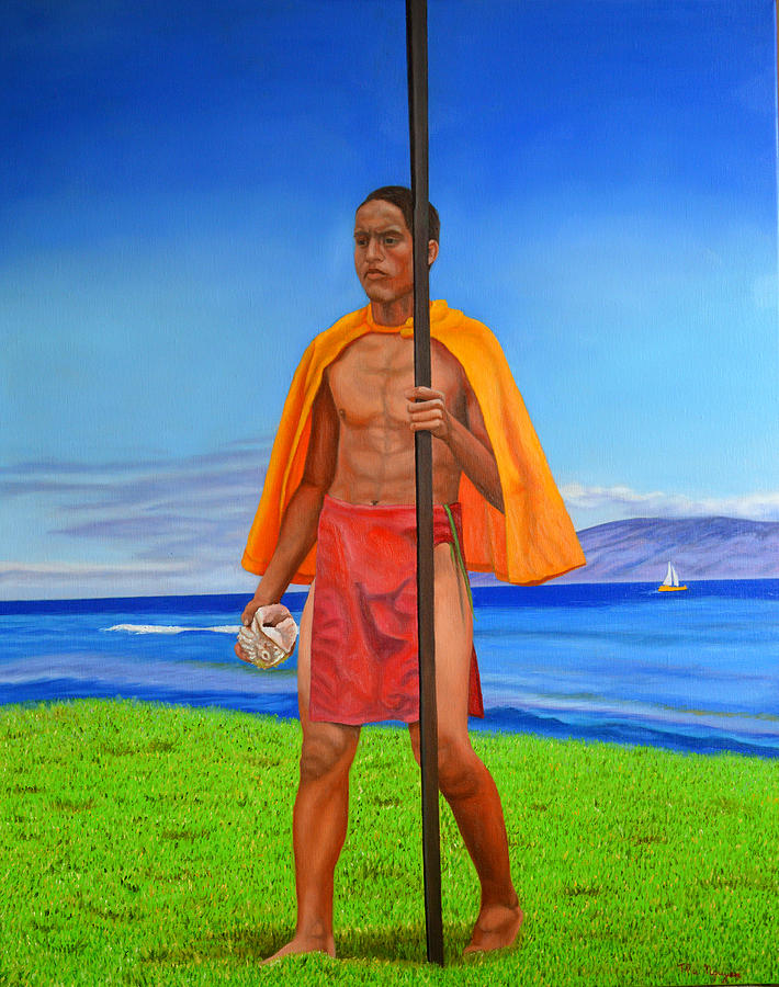Hawaiian Prince Painting by Thu Nguyen