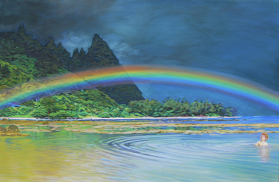 Hawaiian Rainbow Painting by Tommy Midyette