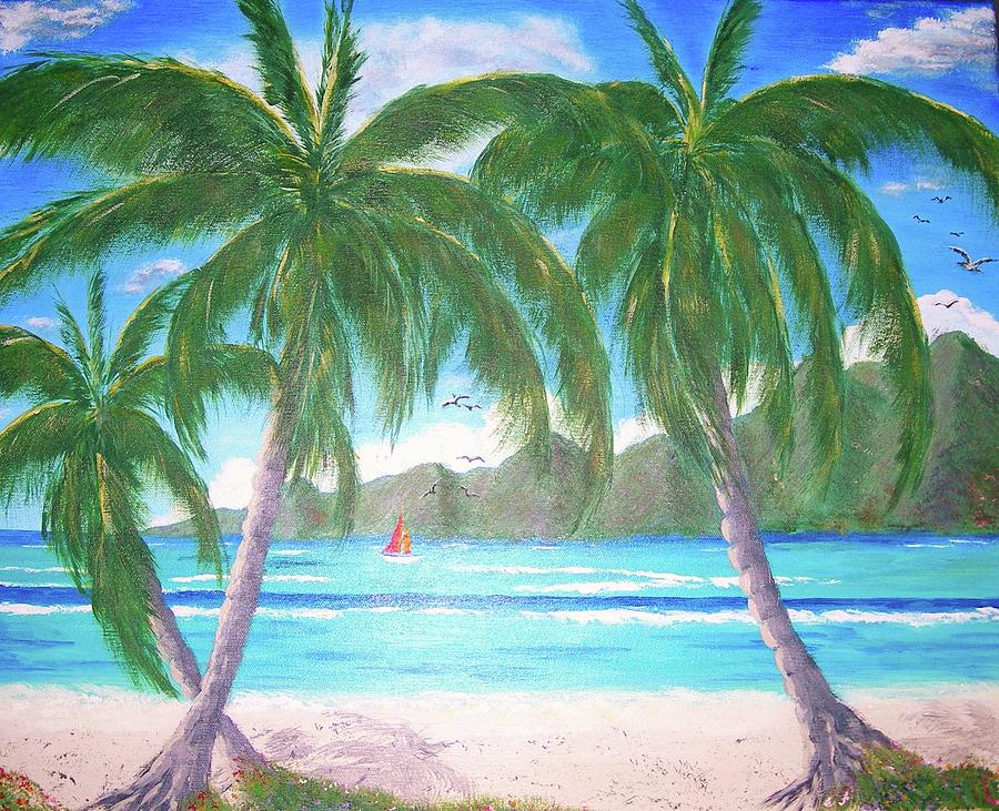 Hawaiian Shores Painting By Larysa Kalynovska Fine Art America