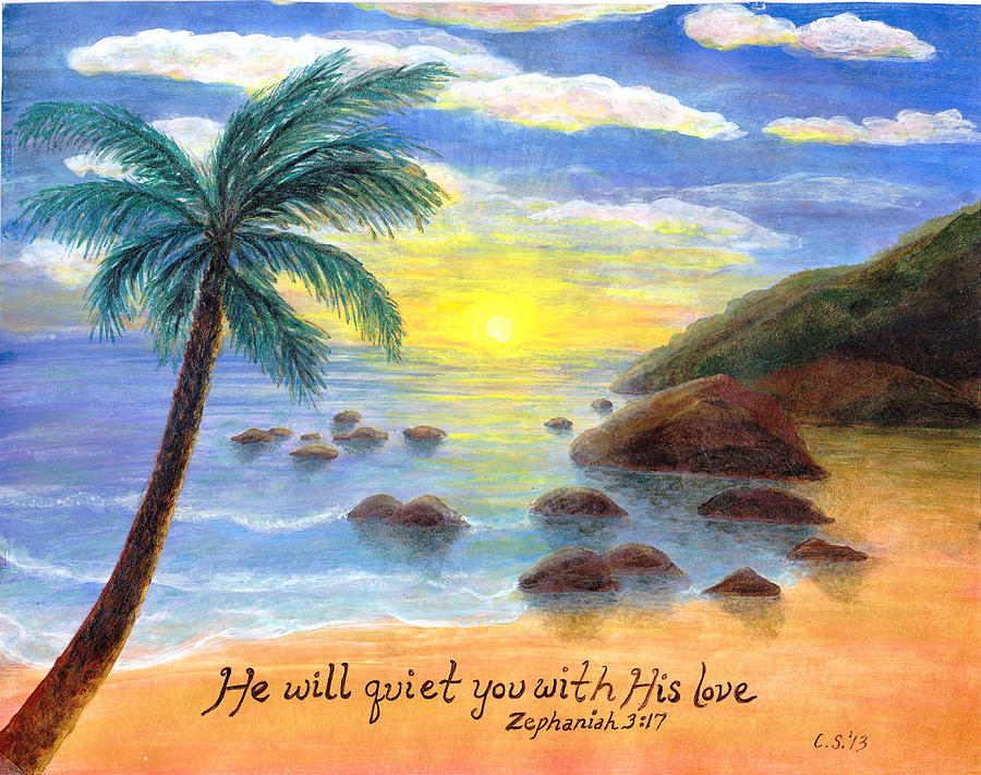 Hawaiian Sunset  Painting by Catherine Saldana