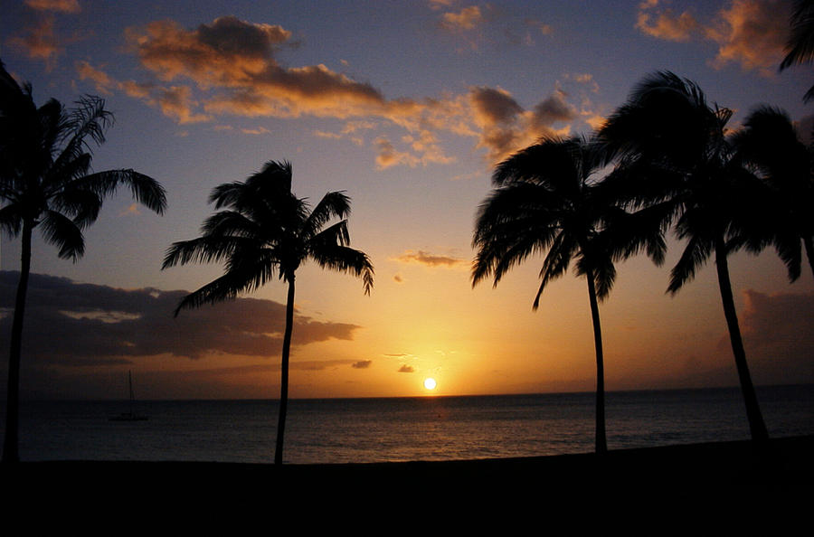 Sunset Photograph - Hawaiian Sunset by Kurt Van Wagner