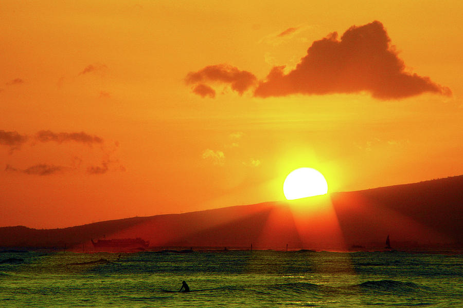 Hawaiian Sunset Photograph by Mitch Cat