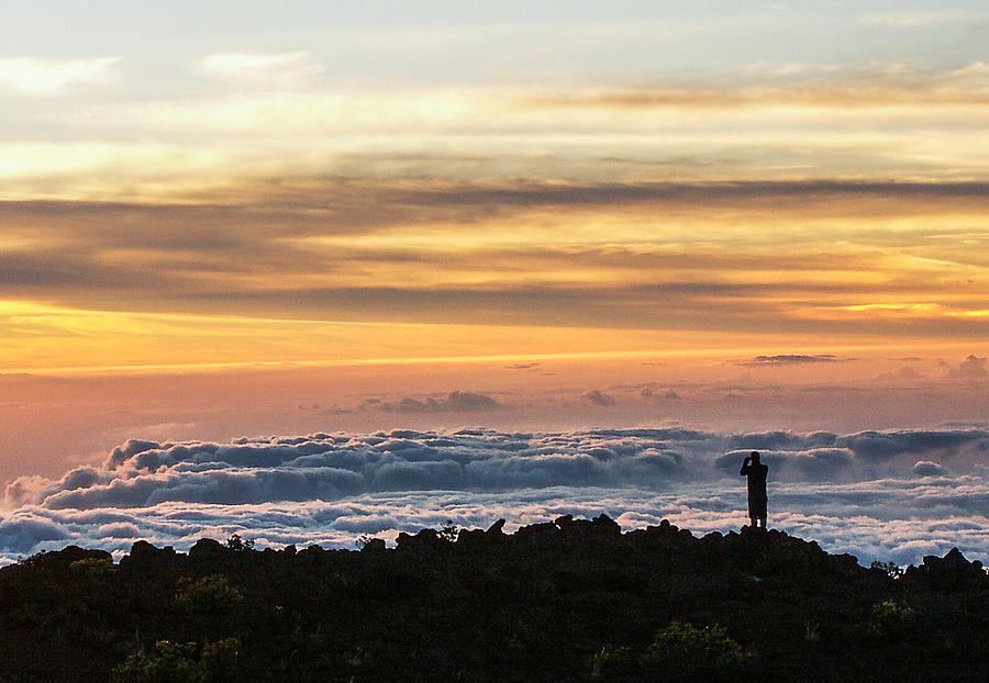 Sunset Photograph - Sunset at Haleakala Volcano by Sherri Fink