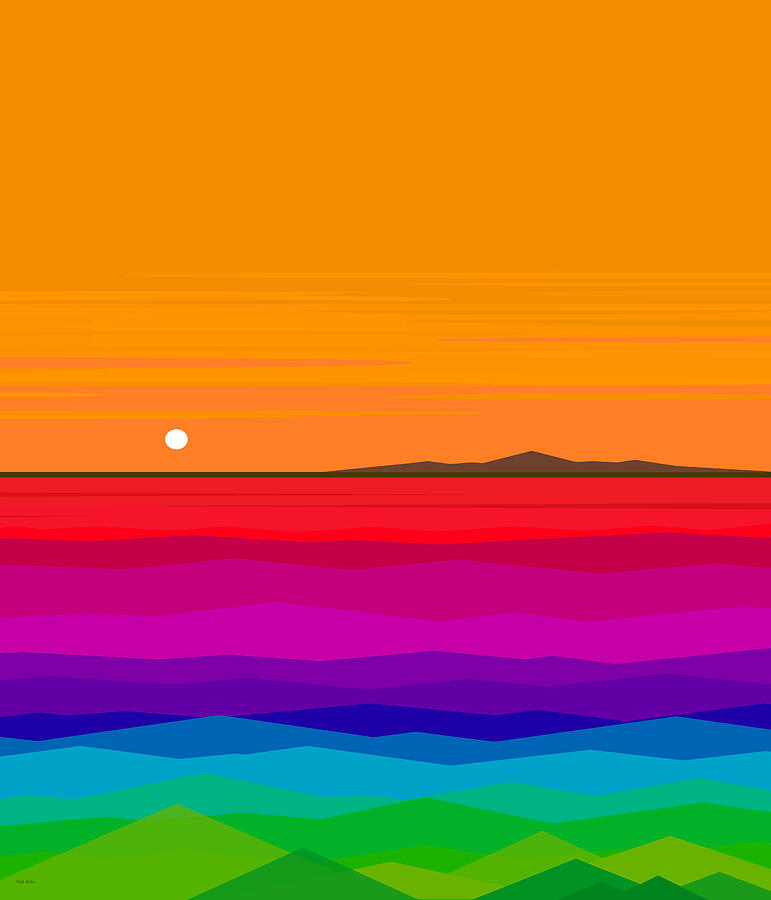 Hawaiian Sunset Digital Art by Val Arie