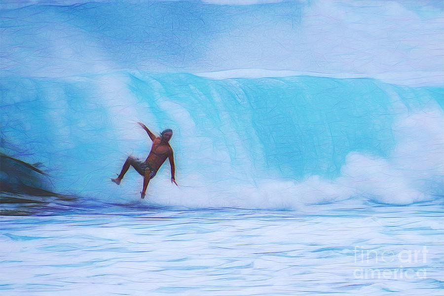 Hawaiian Surfer Abstract Nbr. 3 _ Wipeout Photograph by Scott Cameron