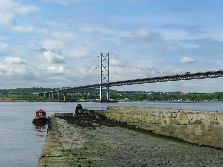 Hawes Pier in North Queensferry and the Forth Road Bridge Photograph by Kristen Wilkinson