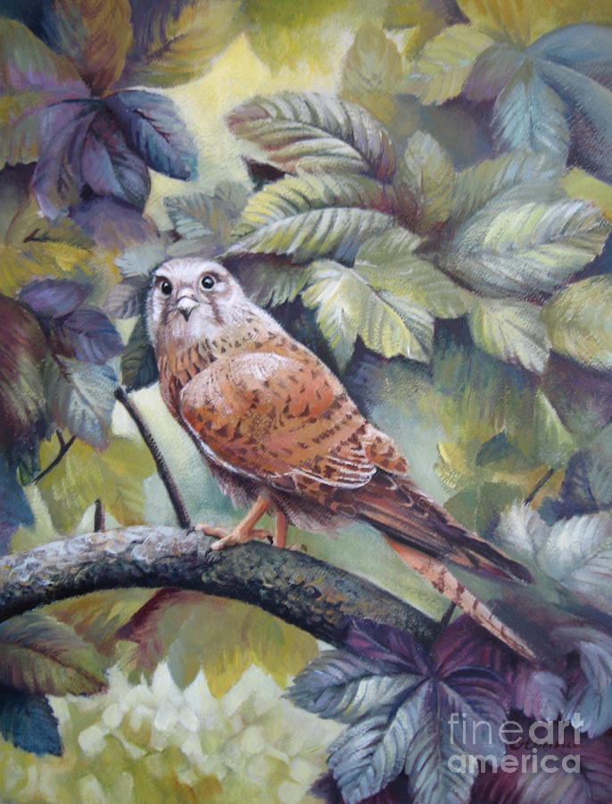 Hawk Painting by Elena Oleniuc