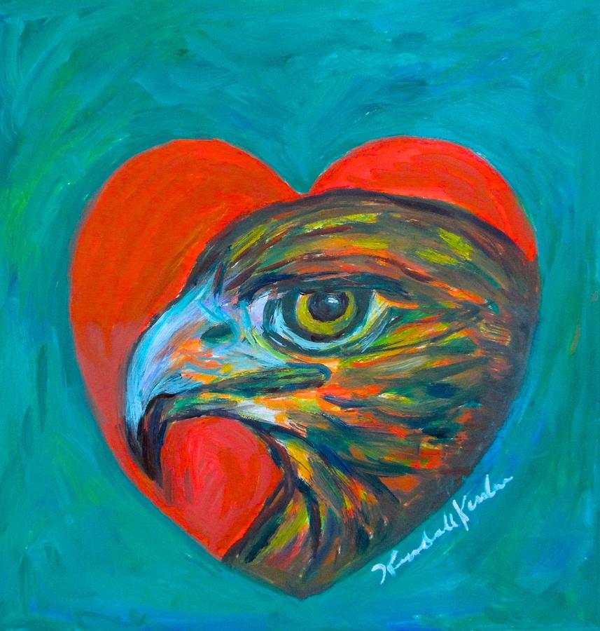 Hawk Heart Painting by Kendall Kessler