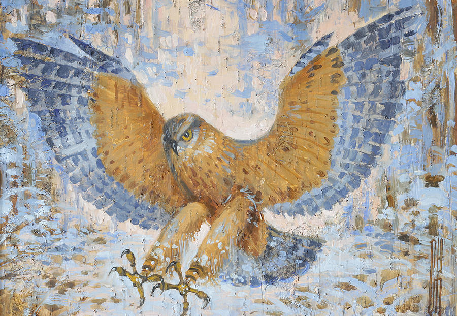 Hawk Painting by Ilya Kondrashov