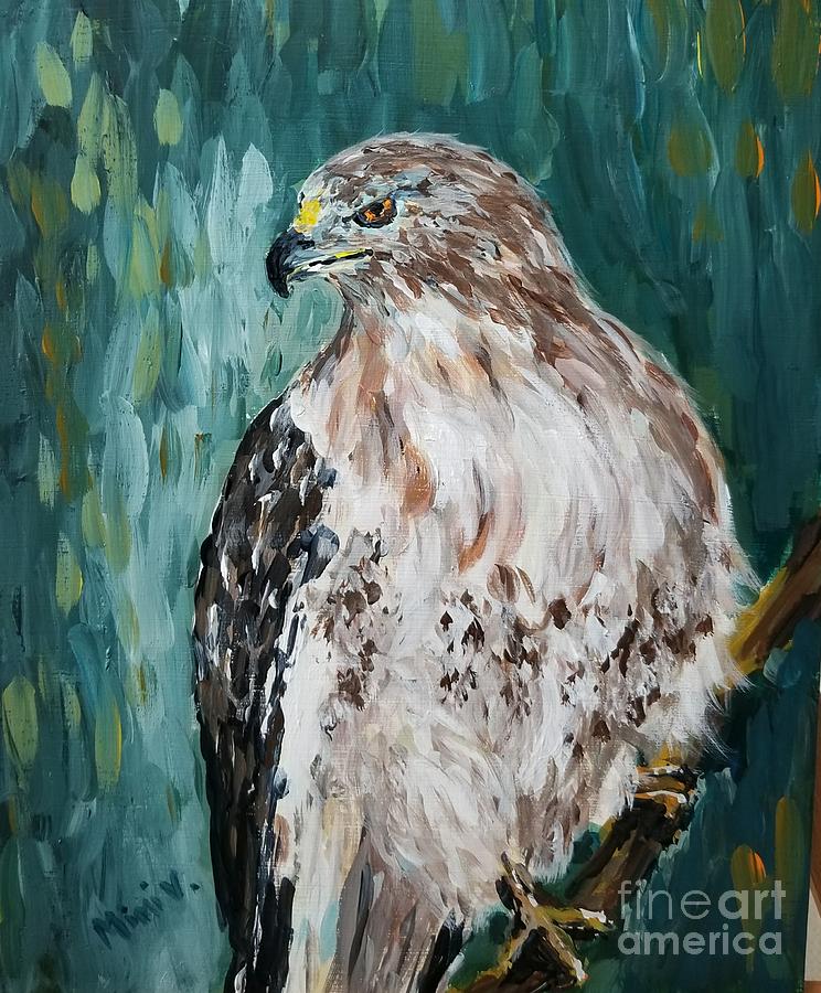 Hawk Painting by Maria Langgle