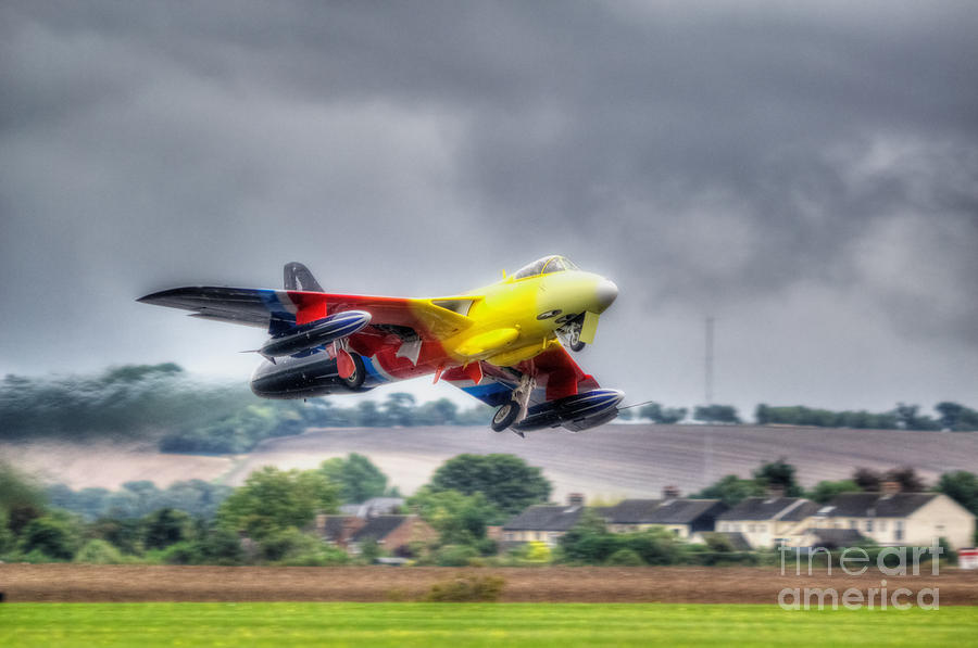 Jet Digital Art - Hawker Hunter G-PSST by Nigel Bangert