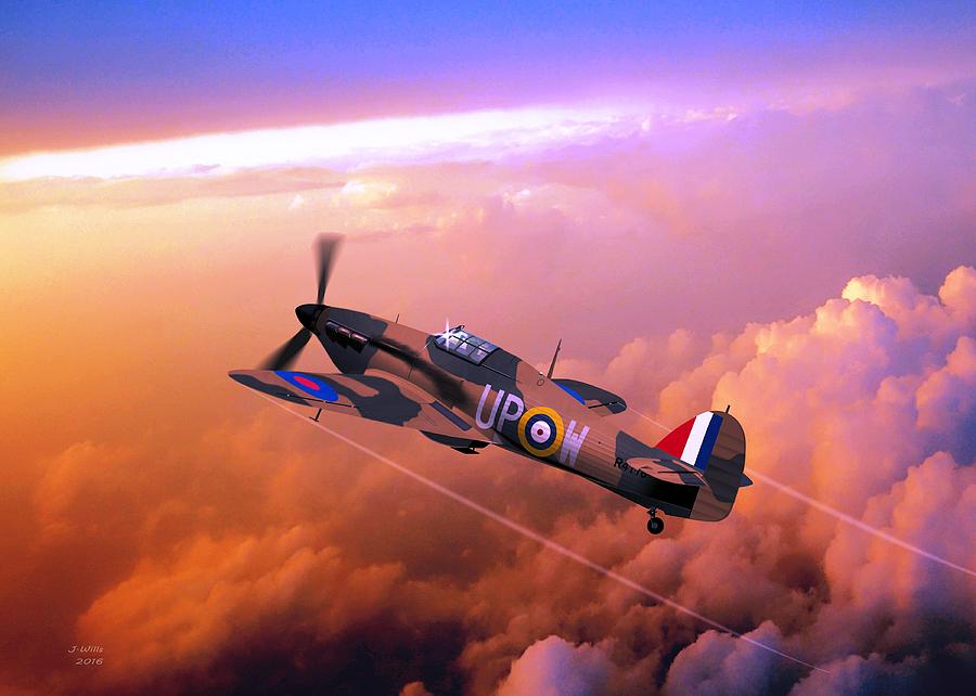 Hawker Hurricane British Fighter Digital Art by John Wills