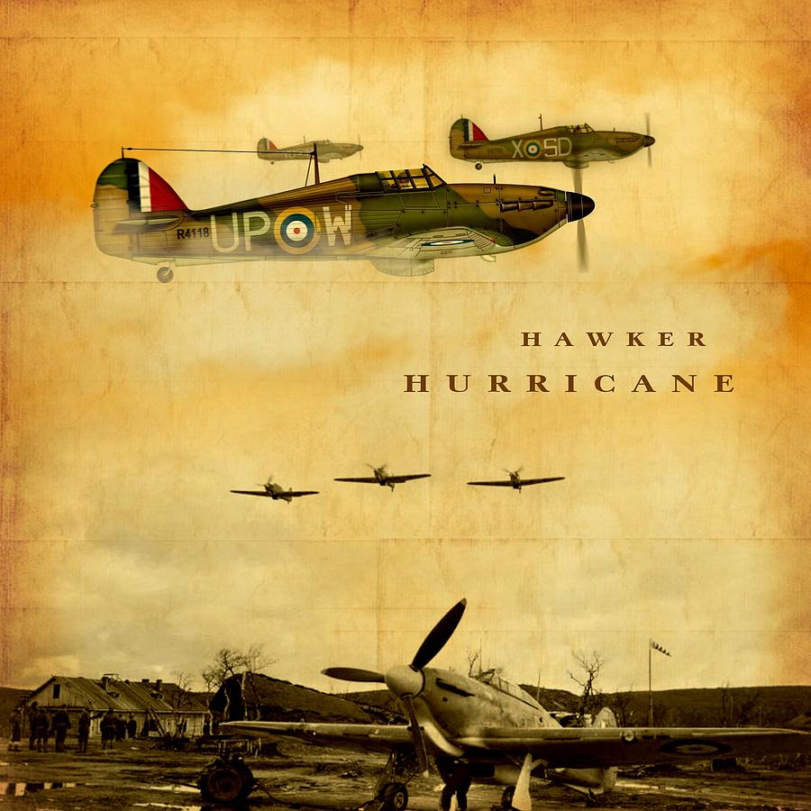 Hawker Hurricane RAF Digital Art by John Wills