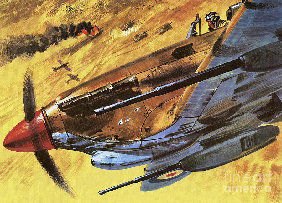 Hawker Hurricane Painting by Wilf Hardy