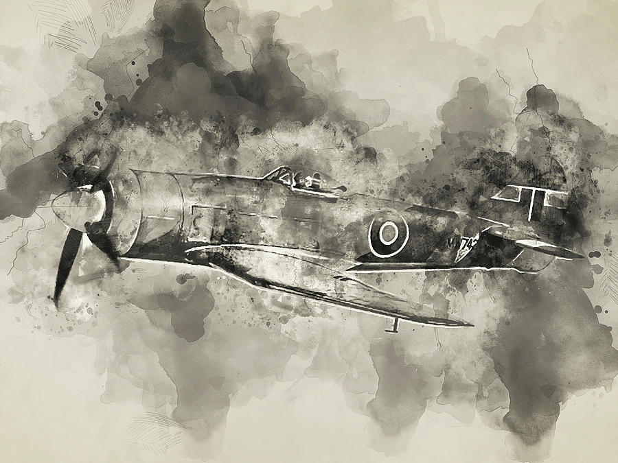 Hawker Tempest - 07  Painting by AM FineArtPrints