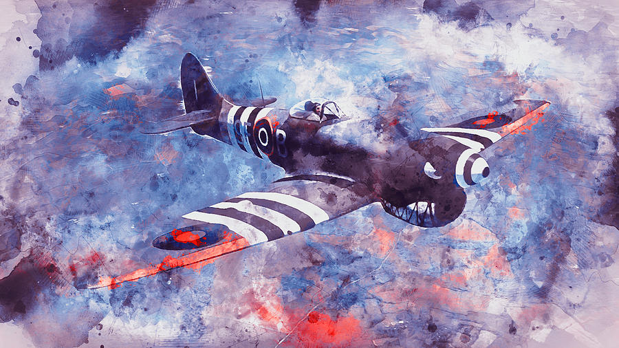 Hawker Tempest - 10 Painting by AM FineArtPrints