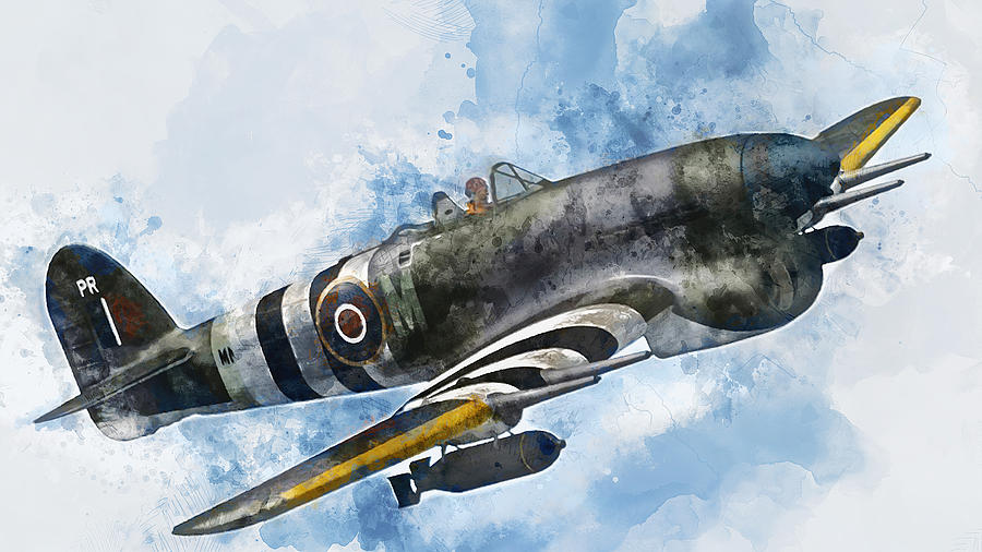 Hawker Typhoon - 02 Painting by AM FineArtPrints