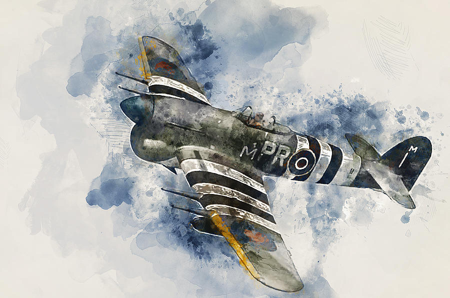 Hawker Typhoon - 03  Painting by AM FineArtPrints