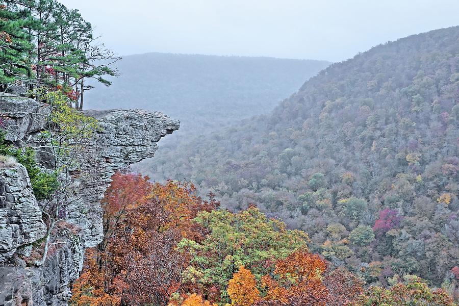 Hawksbill Crag Misty Morning Photograph by JC Findley