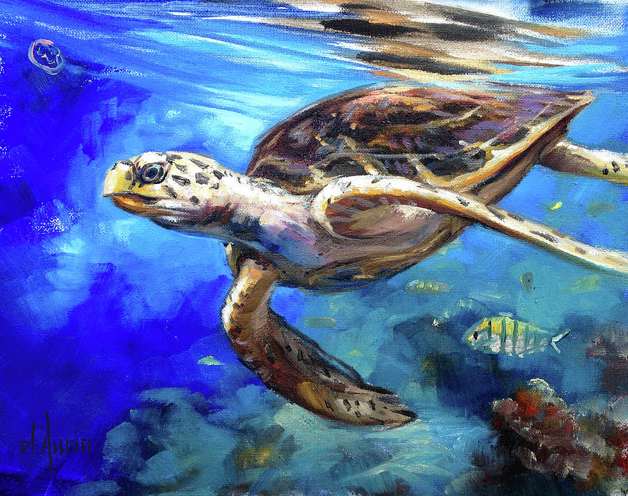 Hawksbill Painting by Tom Dauria