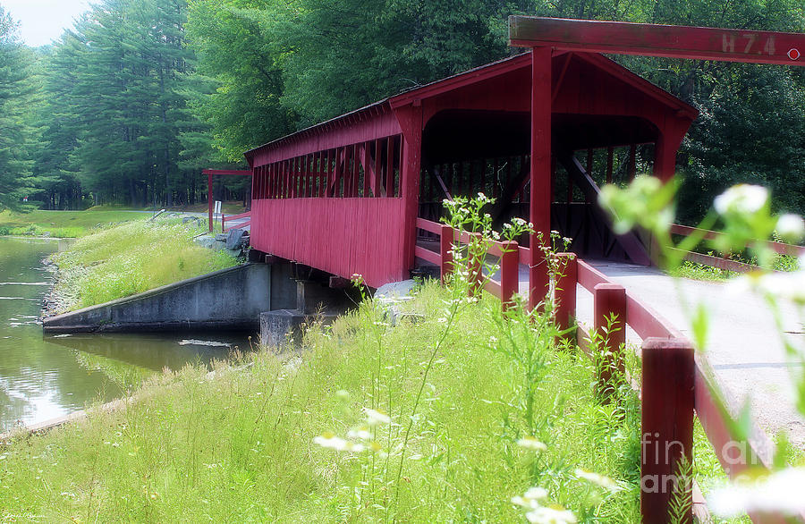 Mountain Photograph - Hawley Covered Bridge by Jeanne OConnor