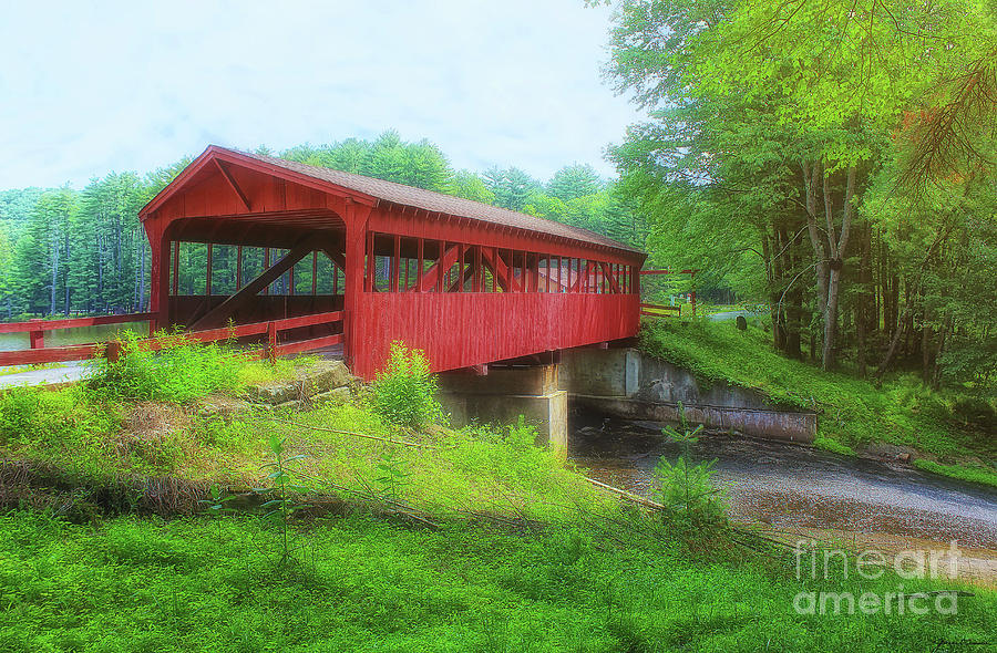 Mountain Photograph - Hawley Covered Bridge No. 2 by Jeanne OConnor