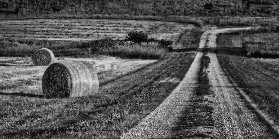 Hay Bales - Country Road Photograph by Nikolyn McDonald