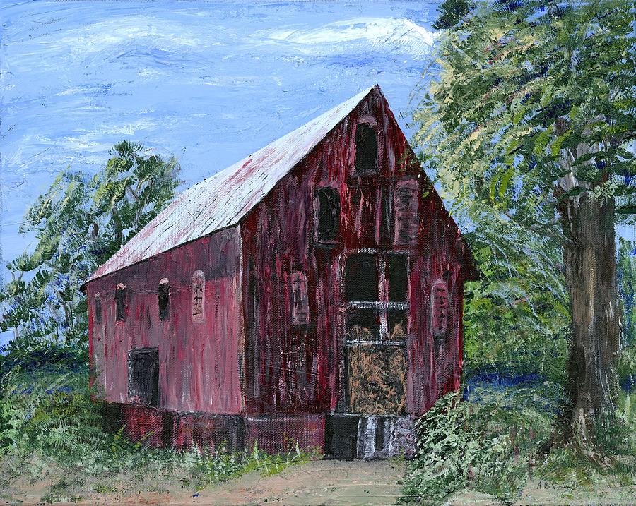Hay Barn Painting by Alice Faber