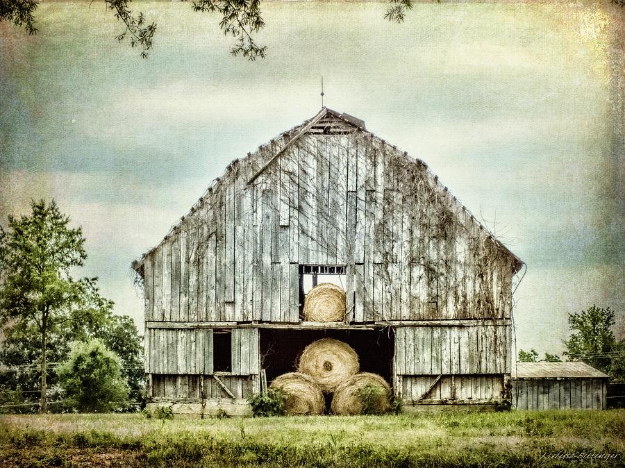 Summer Photograph - Hay Barn Rural Landscape Scenery by Melissa Bittinger