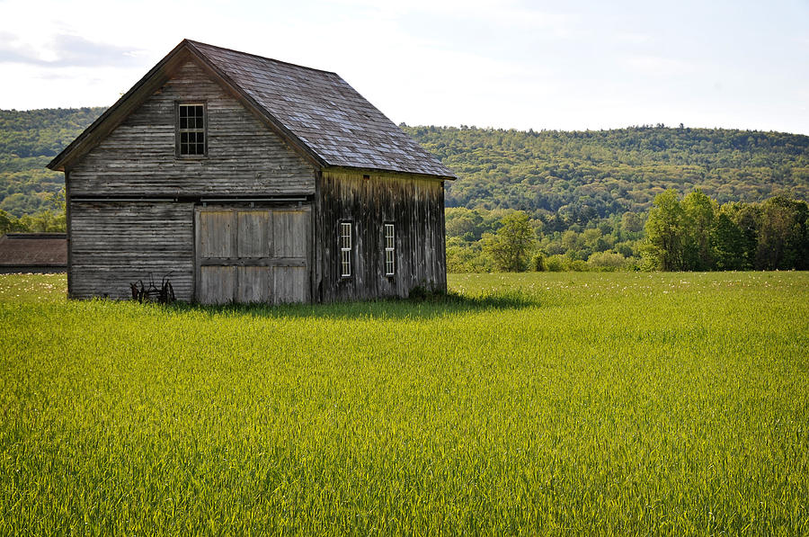Hay Field and Barn Photograph by Mike Martin