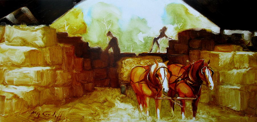 Hay in the Barn Painting by Gregg Caudell