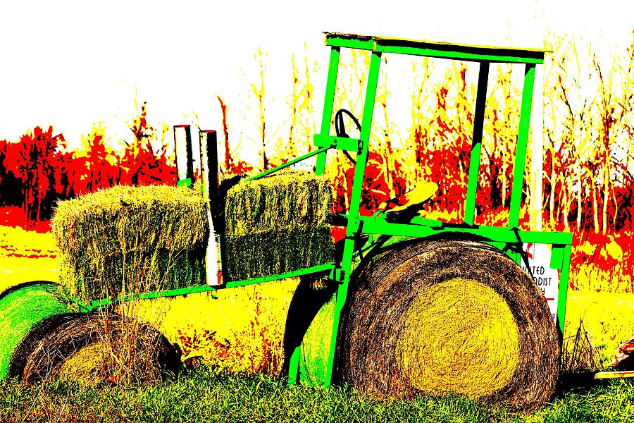 Nature Photograph - Hay Its a Tractor by Karen Thornton