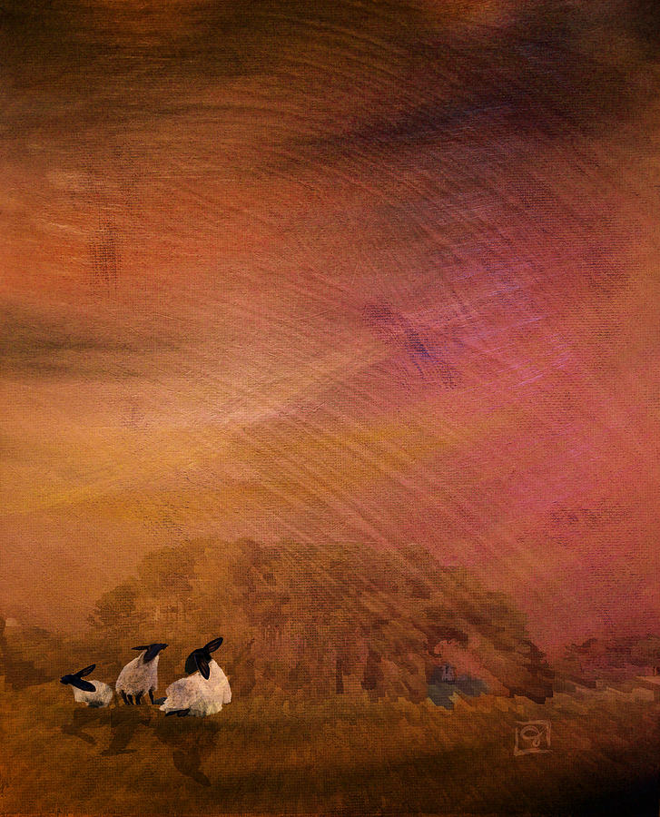 Sheep Digital Art - Hay by Jean Moore