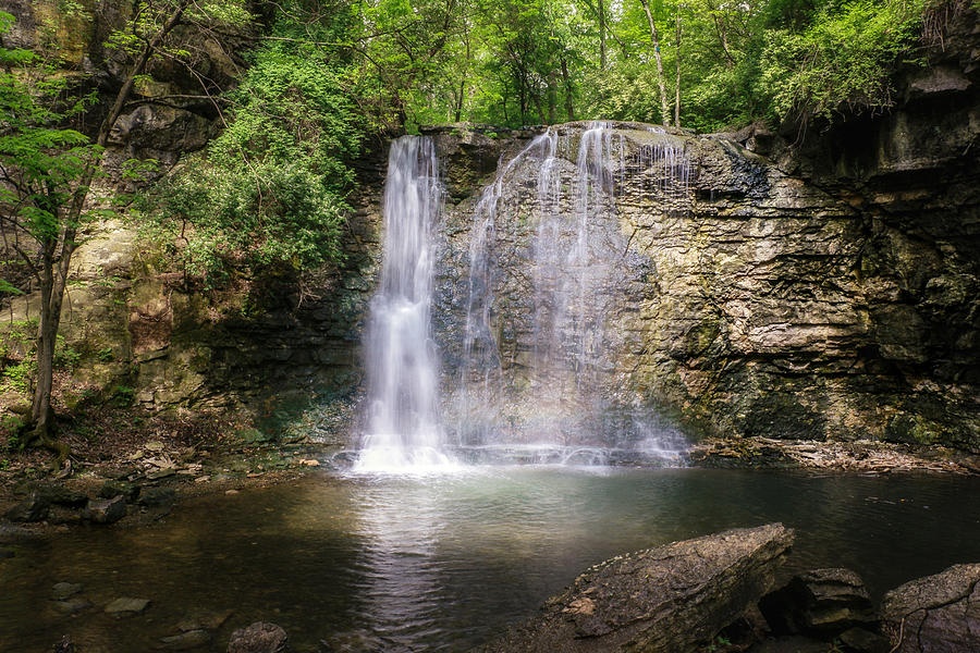 Nature Photograph - Hayden Run Waterfall by Tom Mc Nemar