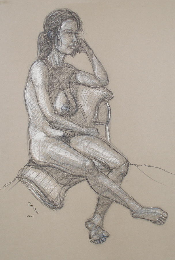 Haydyn Seated Drawing by Donelli  DiMaria