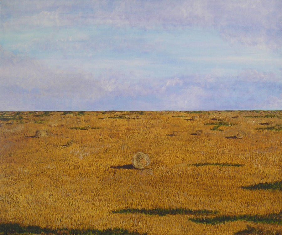 Hayfield Painting by Melinda Kordich - Fine Art America