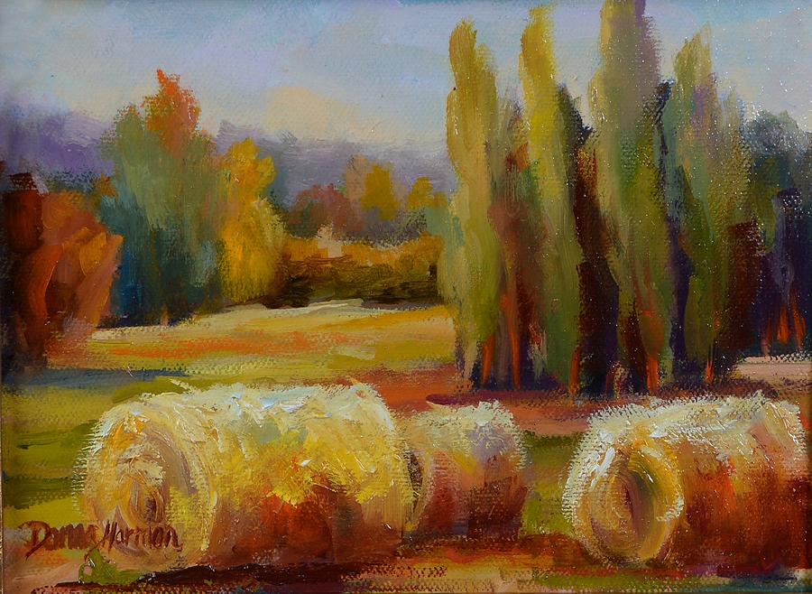 Hayfield Study Painting by Donna Harmon | Fine Art America