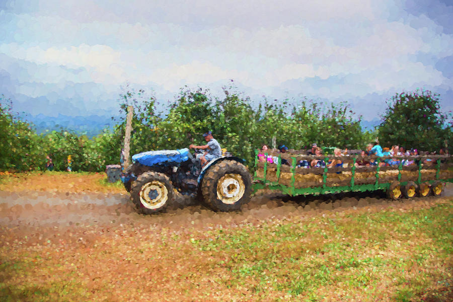 Hayride At The Apple Orchard Photograph
