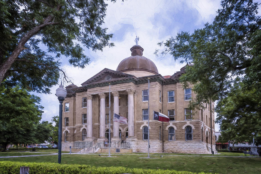 Hays County Courthouse Photograph by Joan Carroll