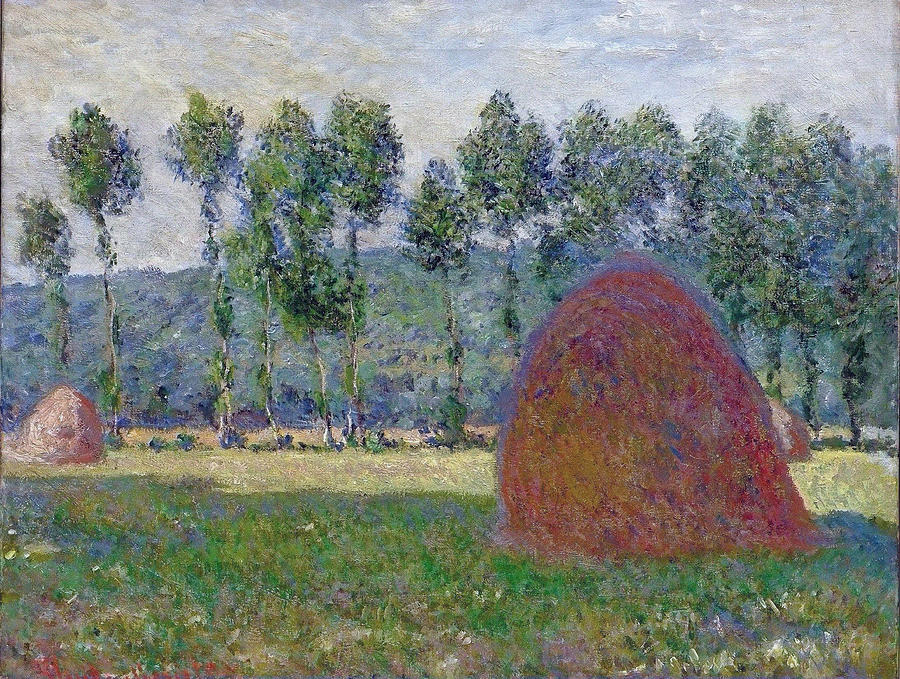 Agriculture Painting - Haystack At Giverny, 1885 by Claude Monet Agriculture Painting - Haystack At Giverny, 1885 by Claude Monet